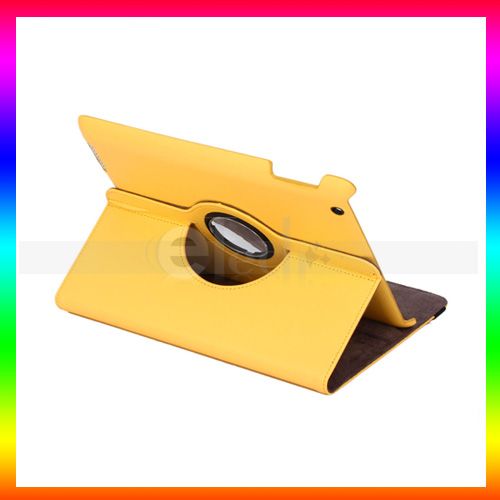 360a a magnetic smart cover leather case with rotating stand for ipad 