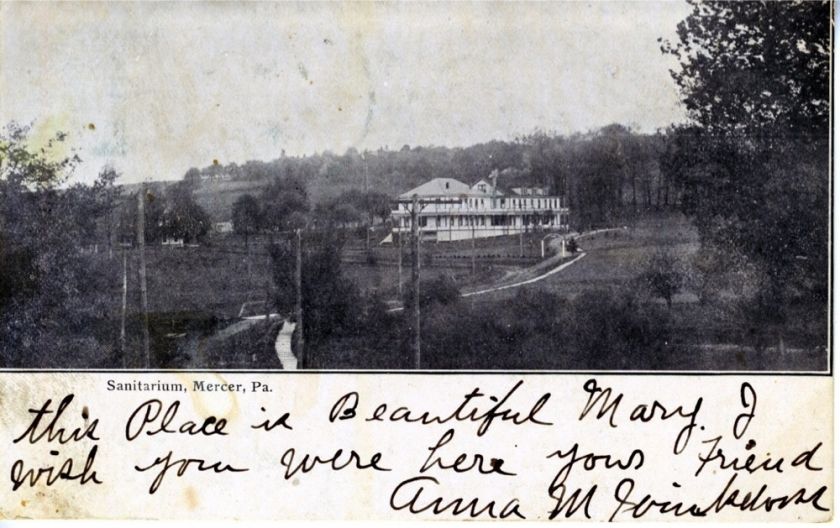 Mercer, PA   Mercer Sanitarium   Un Divided Back  