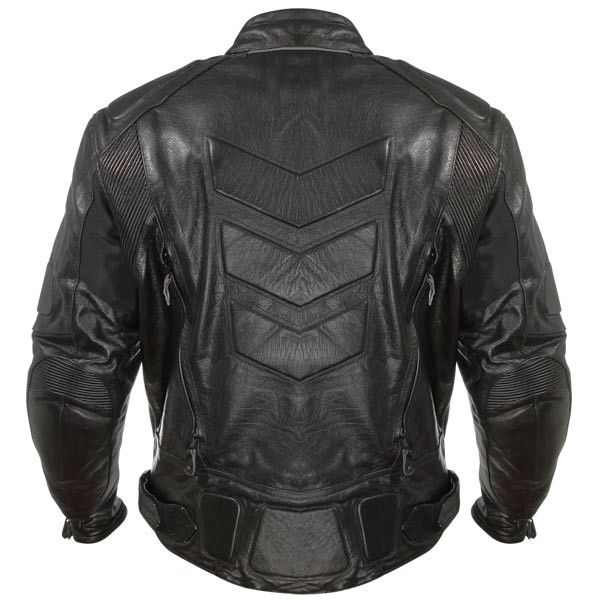Xelement Advanced Armored Padded Mens Black Motorcycle Jacket L 