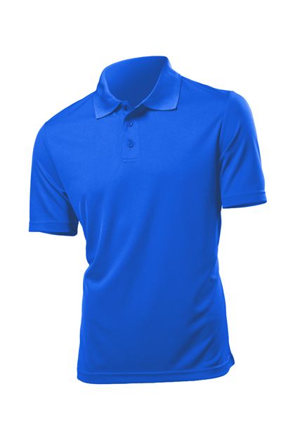   ROYAL MID BLUE Polyester Breathable Sports Polo Shirt No Logo  