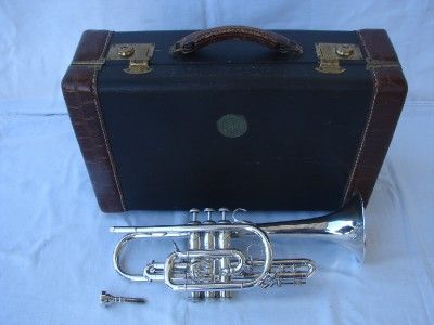 VINTAGE 1965 BACH STRAD. CORNET 181 SML   SERIAL #S ON VALVES   FREE 