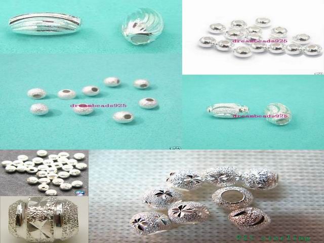 10pcs 925 Sterling Silver Stopper Spacer Beads Charm Pendant SMG 
