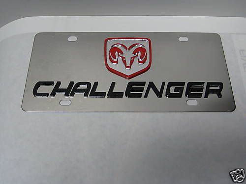 DODGE CHALLENGER LICENSE PLATE TAG STAINLESS STEEL  