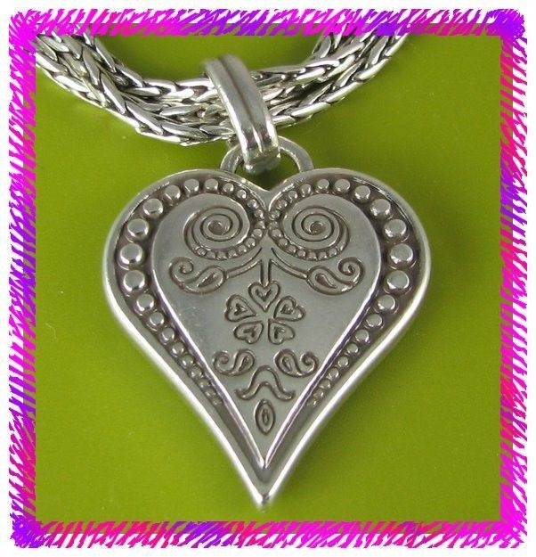 BRIGHTON Silver FRENCH QUARTER Heart NECKLACE NWotag  