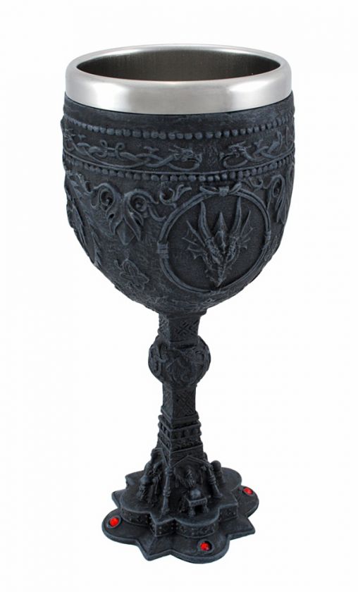Cool Medieval Dragon Drinking Goblet Wine Glass Gothic  