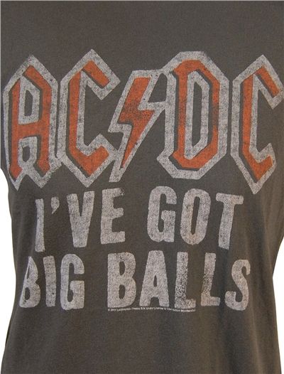 Mens ACDC Big Balls Rock T Shirt Junk Food NEW  
