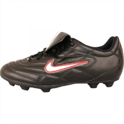 Nike Jr Tiempo 750 II VT 1 6   Black/White/Red Soccer  